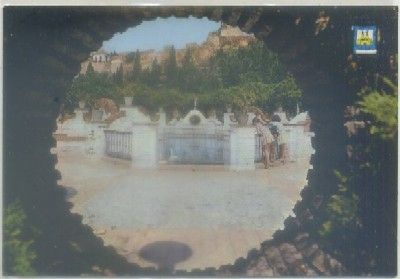 POSTAL DE MALAGA. JARDINES. PUERTA OSCURA. AL FONOD LA ALCAZABA