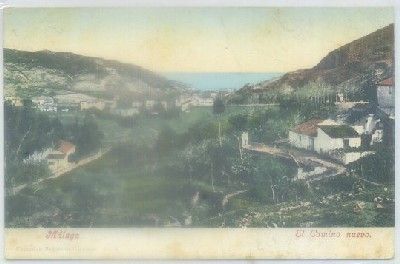 POSTAL ANTIGUA DE MALAGA. EL CAMINO NUEVO
