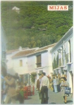 POSTAL DE MALAGA. MIJAS. CALLE TIPICA