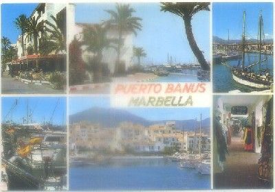 POSTAL DE MALAGA. MARBELLA. PUERTO BANUS. CUATRO VISTAS