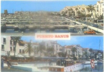 POSTAL DE MALAGA. MARBELLA. PUERTO BANUS. DOS VISTAS