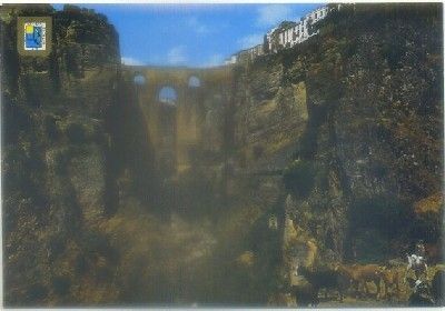 POSTAL DE MALAGA. PUENTE NUEVO SOBRE EL TAJO