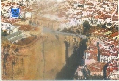 POSTAL DE MALAGA. RONDA. PUENTE VISTA AEREA