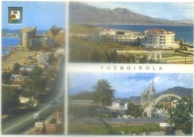 POSTAL DE MALAGA. FUENGIROLA. TRES VISTAS