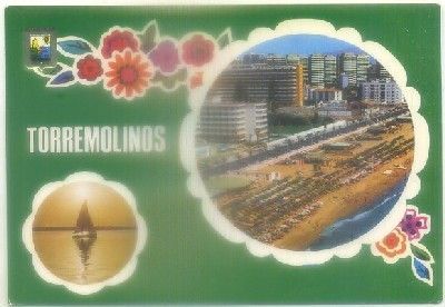 POSTAL DE MALAGA. TORREMOLINOS. EL BAJONDILLO. PASEO MARITIMO