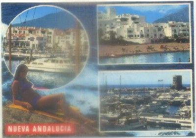 POSTAL DE MALAGA. COSTAL DEL SOL. CUATRO VISTAS