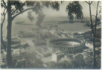 POSTAL DE MALAGA. LA MALAGUETA Y PUERTO
