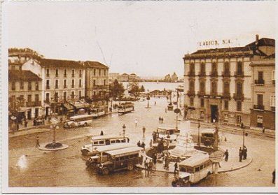POSTAL DE MALAGA. PLAZA DE LA MARINA. REPRODUCCION