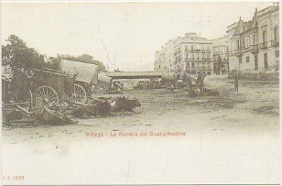 POSTAL DE MALAGA. LA RAMBLA DE GUADALMEDINA. REPRODUCCION