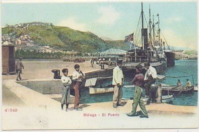 POSTAL DE MALAGA. EL PUERTO. REPRODUCCION