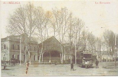 POSTAL DE MALAGA. LA ESTACION. REPRODUCCION