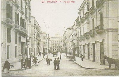 POSTAL DE MALAGA. PUERTA DEL MAR. REPRODUCCION