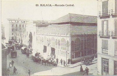 POSTAL DE MALAGA. MERCADO CENTRAL. REPRODUCCION