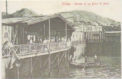 POSTAL DE MALAGA. MIRADOR DE LOS BAÑOS DE APOLO. REPRODUCCION