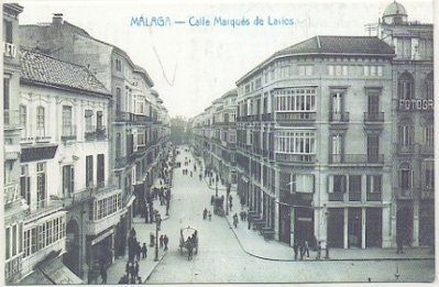 POSTAL DE MALAGA. CALLE MARQUES DE LARIOS. REPRODUCCION