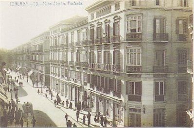 POSTAL DE MALAGA. HOTEL INGLES. FACHADA. REPRODUCCION