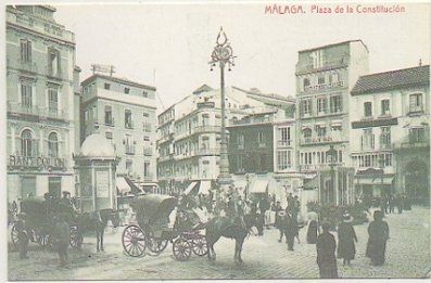 POSTAL DE MALAGA. PLAZA DE LA CONSTITUCION. REPRODUCCION