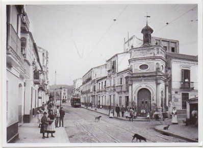 POSTAL DE MALAGA. CALLE VICTORIA ESQUINA CALLE DEL AGUA. REPRODUCCION