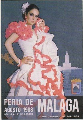 POSTAL DE MALAGA.  FERIA DE MALAGA 1988. CARTEL OFICIAL
