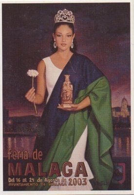 POSTAL DE MALAGA.  FERIA DE MALAGA 2003. CARTEL OFICIAL