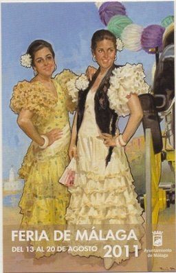 POSTAL DE MALAGA.  FERIA DE MALAGA 2011. CARTEL OFICIAL