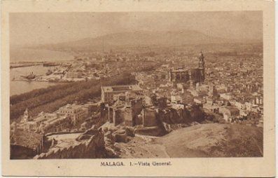 POSTAL DE MALAGA. VISTA GENERAL Nº 1