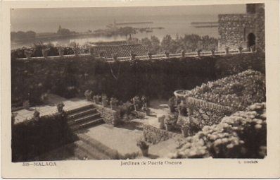 POSTAL DE MALAGA. JARDINES DE PUERTA OSCURA. Nº 318