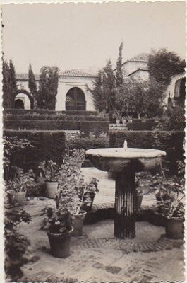 POSTAL DE MALAGA. PATIO INTERIOR DE LA ALCAZABA