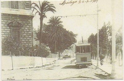 POSTAL DE MALAGA. REPRODUCCION. EL PARQUE