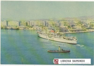 POSTAL DE MALAGA. PUERTO Y VISTA PARCIAL Nº 2002