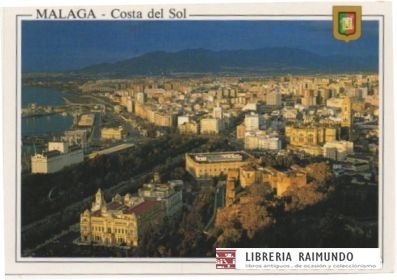 POSTAL DE MALAGA. AMANECER DESDE GIBRALFARO