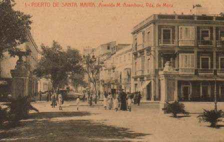 POSTAL ANTIGUA DEL PUERTO DE SANTA MARIA. Nº 1. AVENIDA M. ARAMBURU, VDA DE MORA.