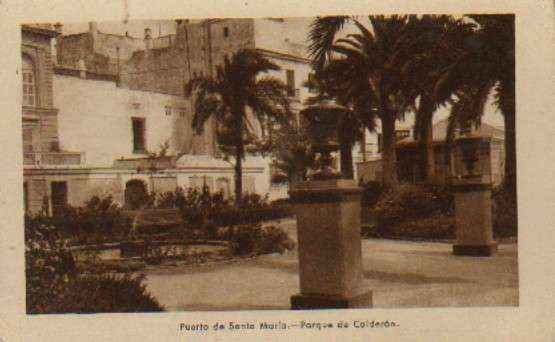 POSTAL ANTIGUA DEL PUERTO DE SANTA MARIA. PARQUE CALDERON.