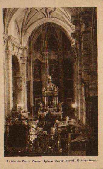POSTAL ANTIGUA DEL PUERTO DE SANTA MARIA. IGLESIA MAYOR. PRIORAL.