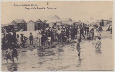 POSTAL ANTIGUA DEL PUERTO SANTA MARIA. PLAYA DE LA PUNTILLA. BALNEARIO