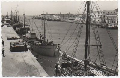 POSTAL DEL PUERTO SANTA MARIA. EL PUERTO MUELLE COMERCIAL