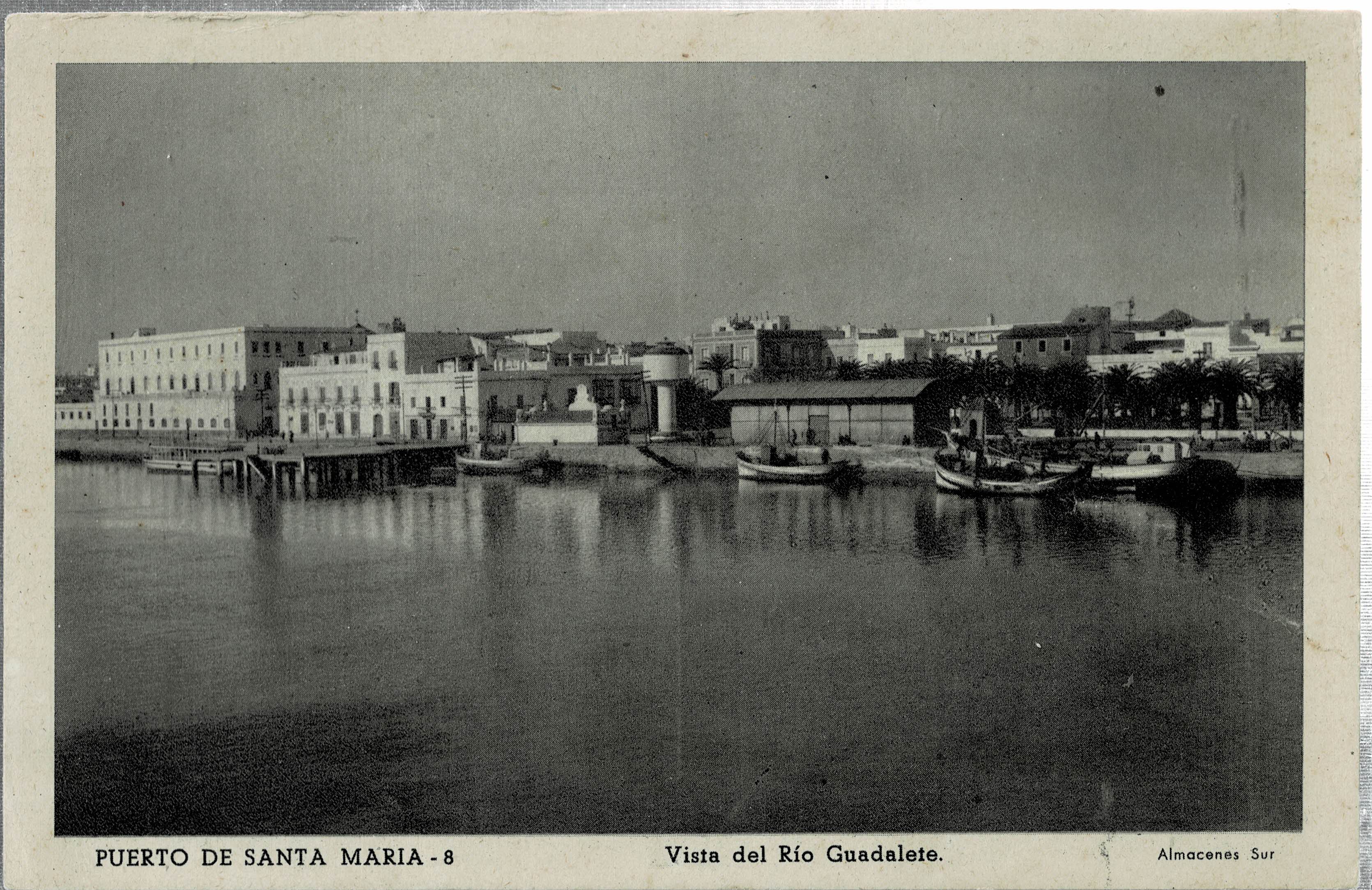 POSTAL MODERNA DEL PUERTO SANTA MARIA. VISTA DEL RIO GUADALETE