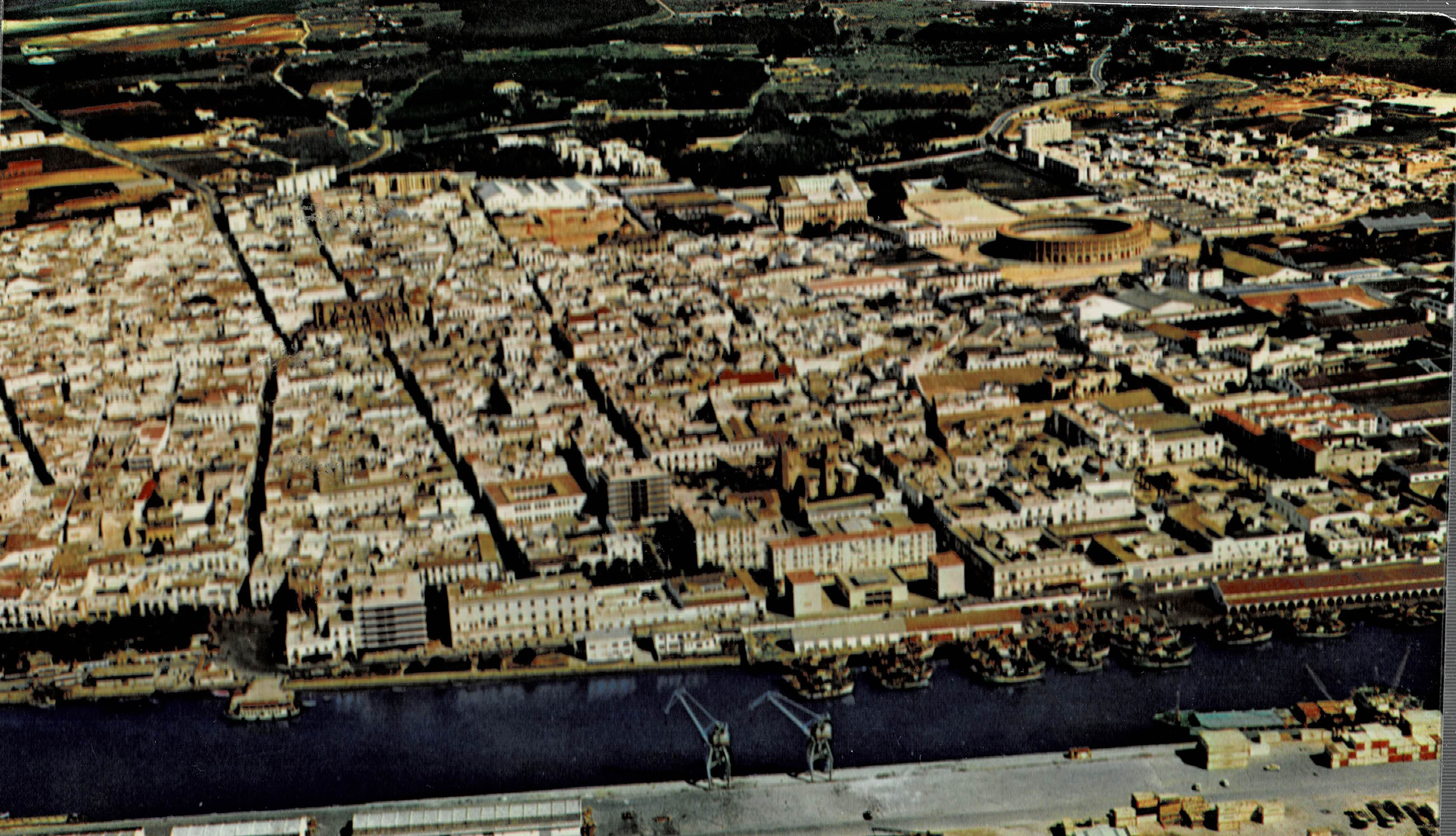 POSTAL MODERNA DEL PUERTO SANTA MARIA. VISTA AEREA