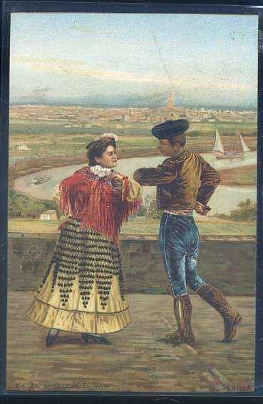 POSTAL ANTIGUA DE SEVILLA. BAILES ANDALUCES EL VITO