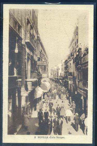 POSTAL ANTIGUA DE SEVILLA. CALLE SIERPES Nº 8