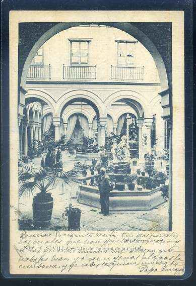 POSTAL ANTIGUA DE SEVILLA. PATIO DEL HOSPITAL DE LA CARIDAD