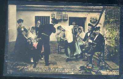 POSTAL ANTIGUA DE SEVILLA. COSTUMBRES DE SEVILLA BAILANDO SEGUIDILLAS