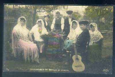 POSTAL ANTIGUA DE SEVILLA. COSTUMBRES DE SEVILLA EN LA VENTA