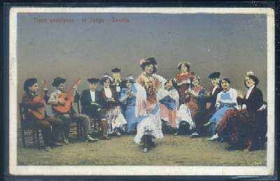 POSTAL ANTIGUA DE SEVILLA. TIPOS ANDALUCES EL TANGO