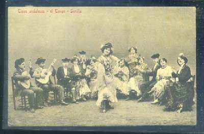 POSTAL ANTIGUA DE SEVILLA. TIPOS ANDALUCES EL TANGO