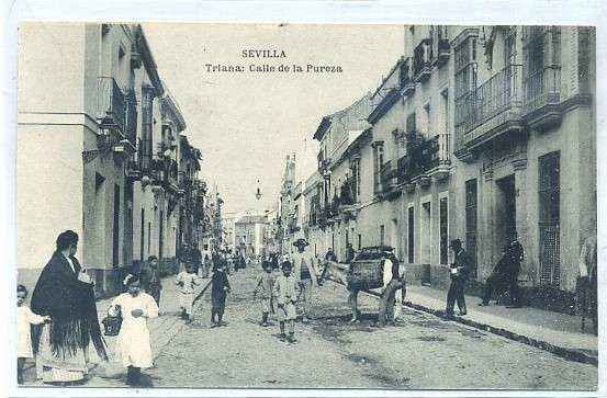 POSTAL ANTIGUA DE SEVILLA. TRIANA. CALLE DE LA PUREZA.