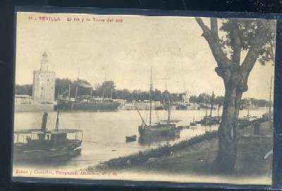POSTAL ANTIGUA DE SEVILLA. EL RIO Y LA TORRE DEL ORO Nº 93