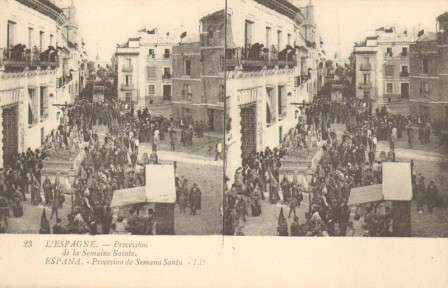 POSTAL ANTIGUA DE SEMANA SANTA DE SEVILLA. PROCESION DE SEMANA SANTA.