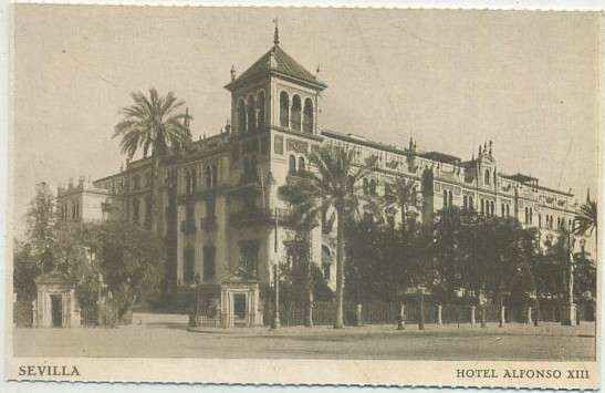 POSTAL ANTIGUA DE SEVILLA. REPRODUCCION. HOTEL ALFONSO Xlll
