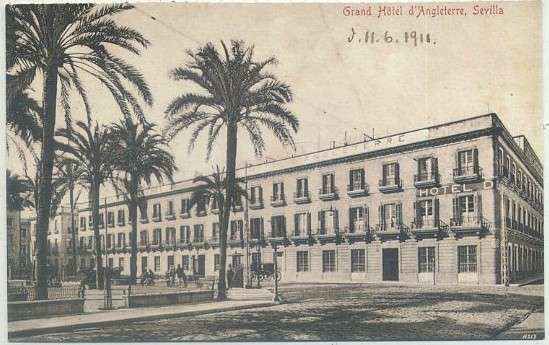 POSTAL ANTIGUA DE SEVILLA. REPRODUCCION. GRAN HOTEL D'ANGLETERRE